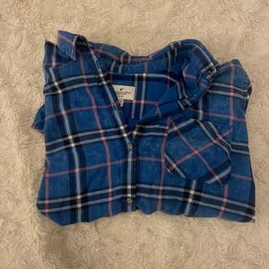 American Eagle Plaid Button Up | XL